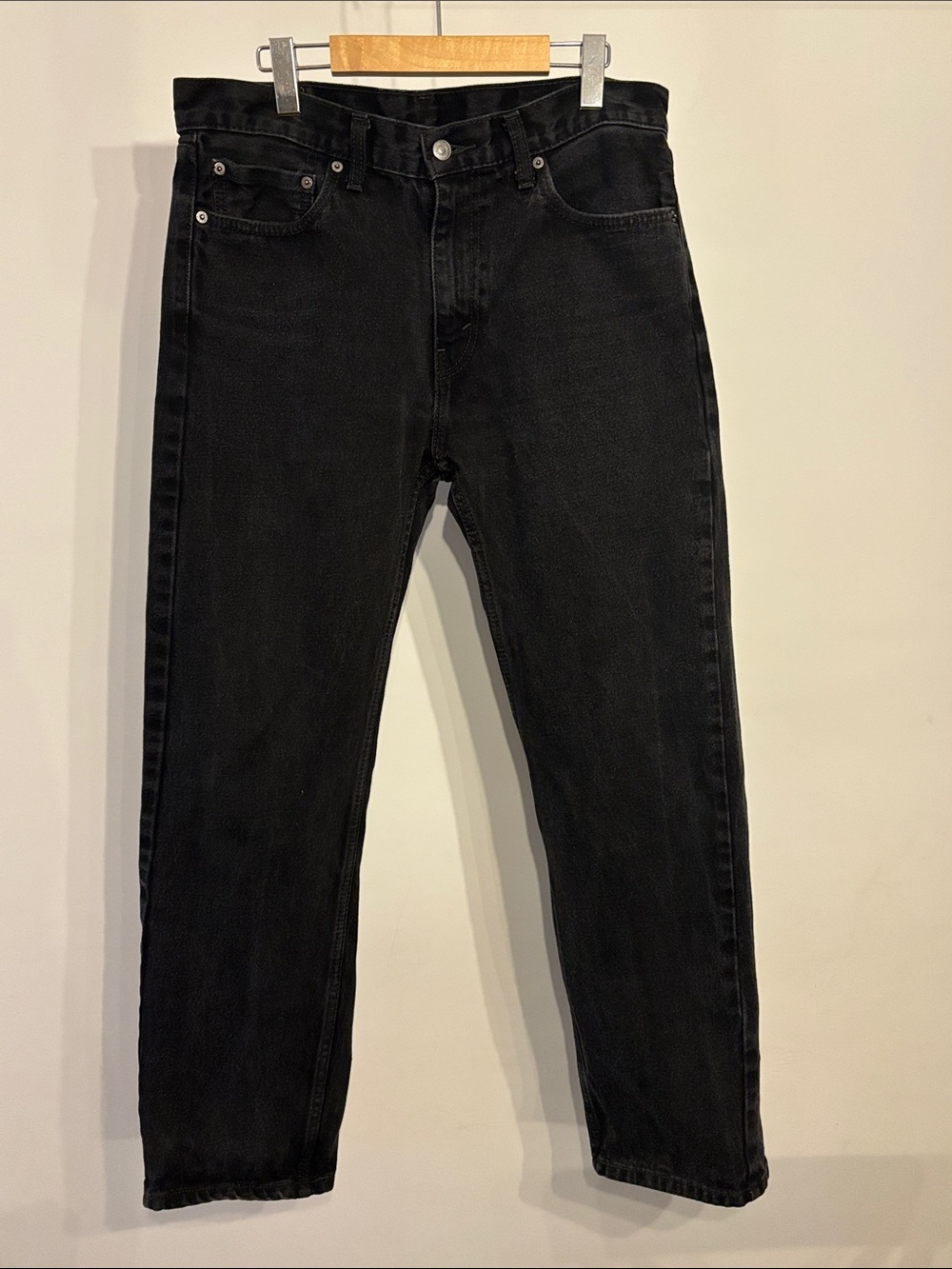 Levi’s 505 Black Jeans W33 L32 Straight Leg Classic Denim